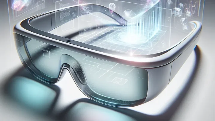 "Prototipe kacamata AR ringan dari Meta Reality Labs yang menunjukkan desain futuristik dan teknologi inovatif dalam pengembangan augmented reality."