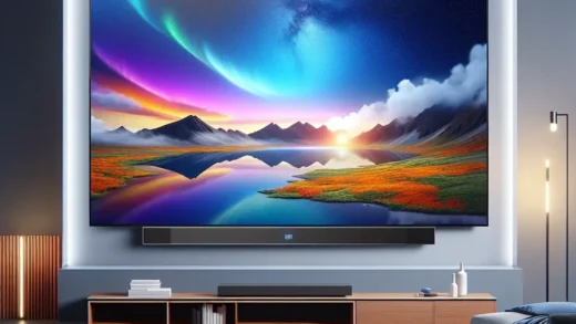 "Philips Smart TV 120 inci dengan panel MicroLED, menampilkan desain elegan dan teknologi terkini untuk pengalaman menonton yang luar biasa."
